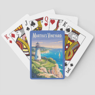 Martha’s Vineyard Massachusetts Lighthouse Travel Playing Cards