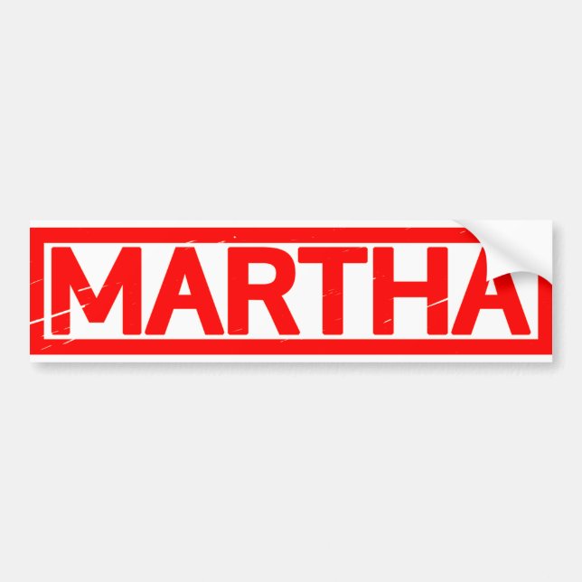 Martha Stamp Bumper Sticker (Front)