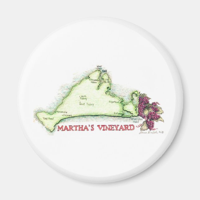 Martha Vineyard Island Magnet (Front)