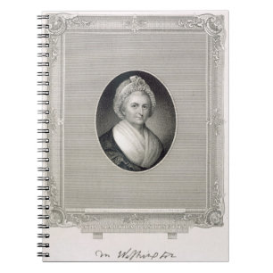 Martha Washington, engraved by James Barton Longac Spiral Notebook