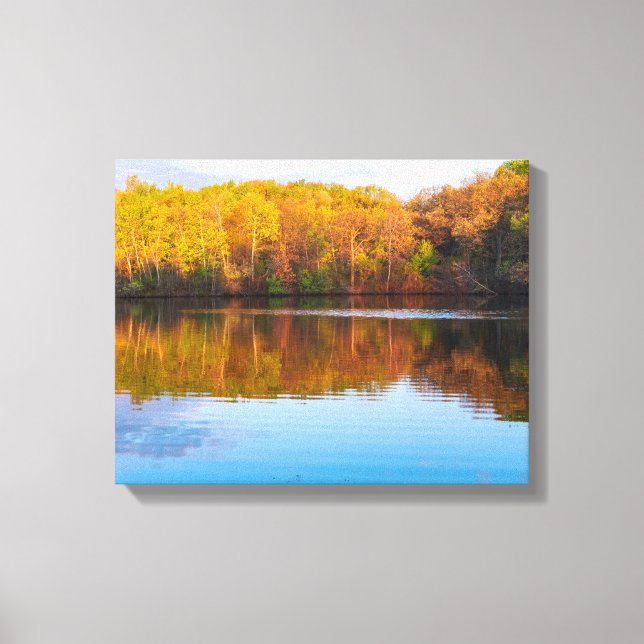 marthaler park pond and woodlands canvas print (Front)