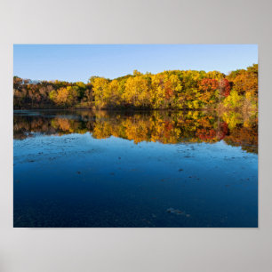marthaler park woodlands and reflections of autumn poster