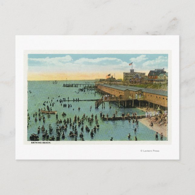 Martha's Vineyard, Aerial View of the Beach Postcard (Front)