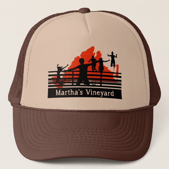 Martha's Vineyard Bridge Jump Trucker Hat #1 (Front)