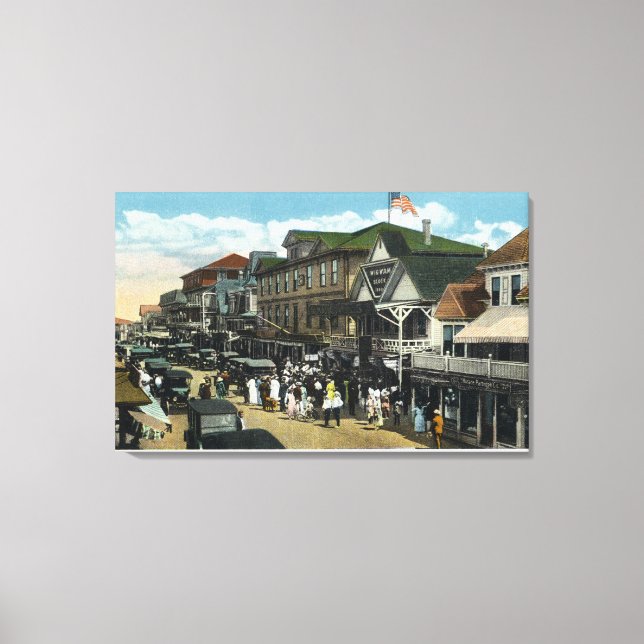 Martha's Vineyard, Circuit Avenue Scene Canvas Print (Front)