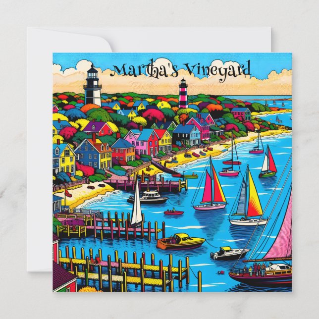 Martha's Vineyard | Colourful Abstract Art (Front)
