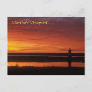 Martha's Vineyard Edgartown Lighthouse Dawn Postcard