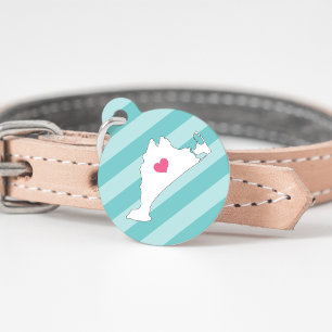 Martha's Vineyard Heart Pet Tag