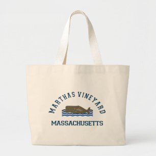 Martha's Vineyard. Large Tote Bag