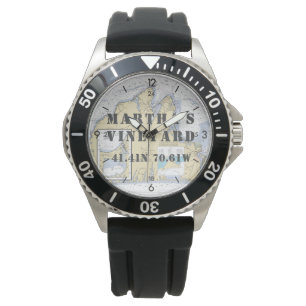 Martha's Vineyard Latitude Longitude Boater's Watch