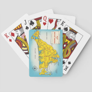 Martha's Vineyard Map Playing Cards