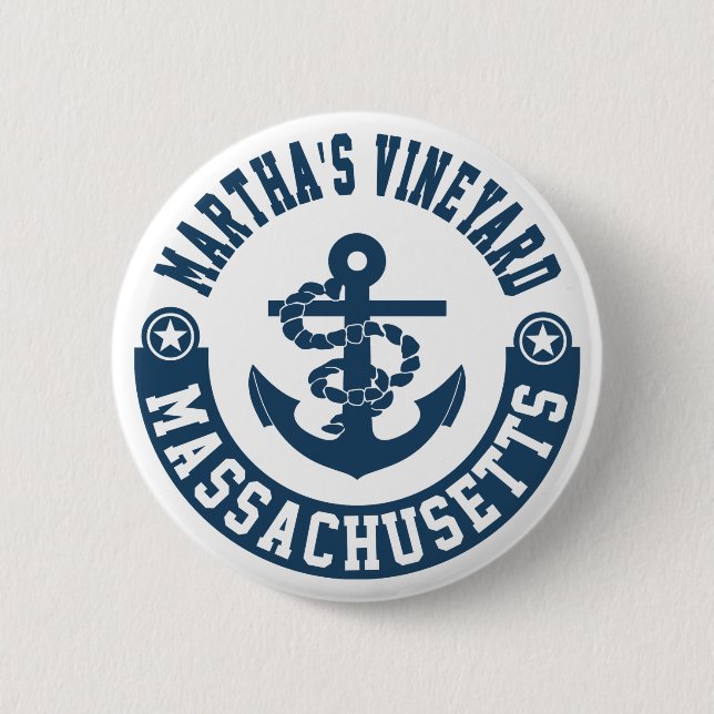 Martha's Vineyard Massachusetts 6 Cm Round Badge (Front)