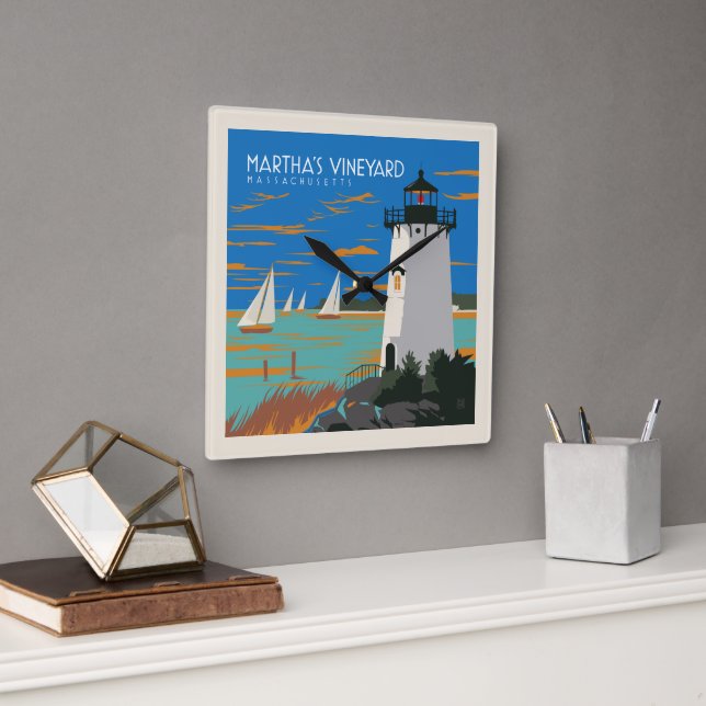 Martha's Vineyard, Massachusetts | Lighthouse Square Wall Clock (Office)