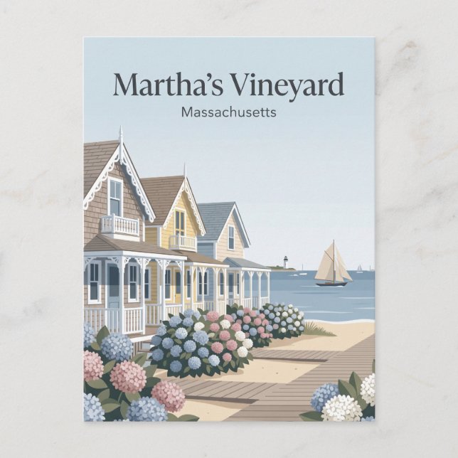 Martha's Vineyard, Massachusetts Postcard (Front)