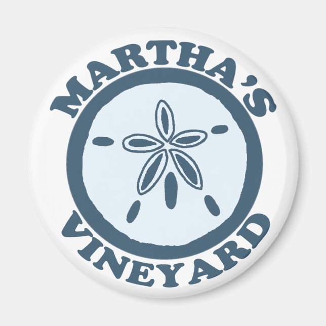 Martha's Vineyard "Sand Dollar" Design. Magnet (Front)