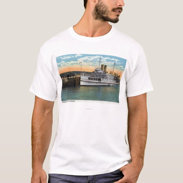 Martha's Vineyard, Sankaty Steamer at Wharf T-Shirt (Front)