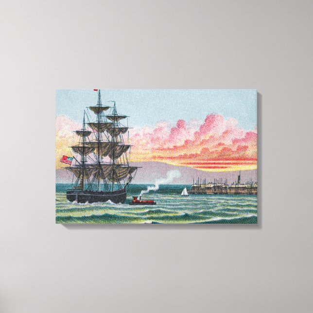 Martha's Vineyard Small Wrapped Canvas (Front)