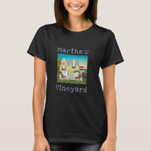 Marthas Vineyard Summer Vacation Beach Cottage Row T-Shirt