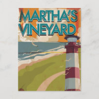 Marthas Vineyard Vintage Travel Poster