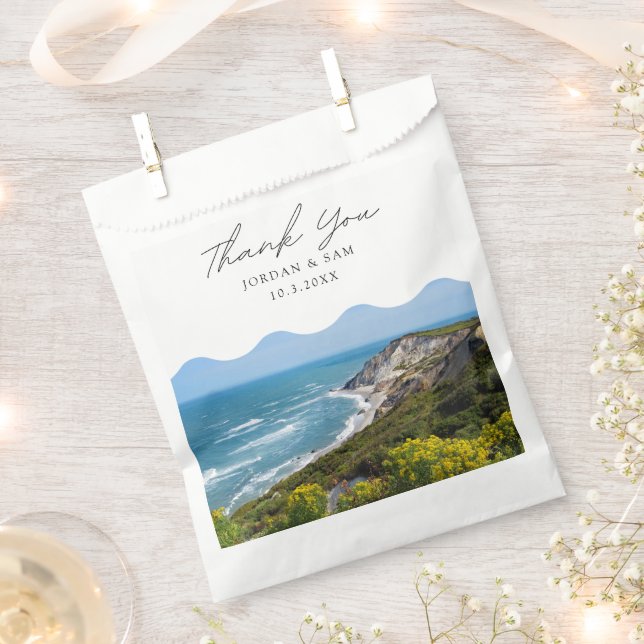 Martha's Vineyard Wedding Beach Photo Favour Bags (Clipped)