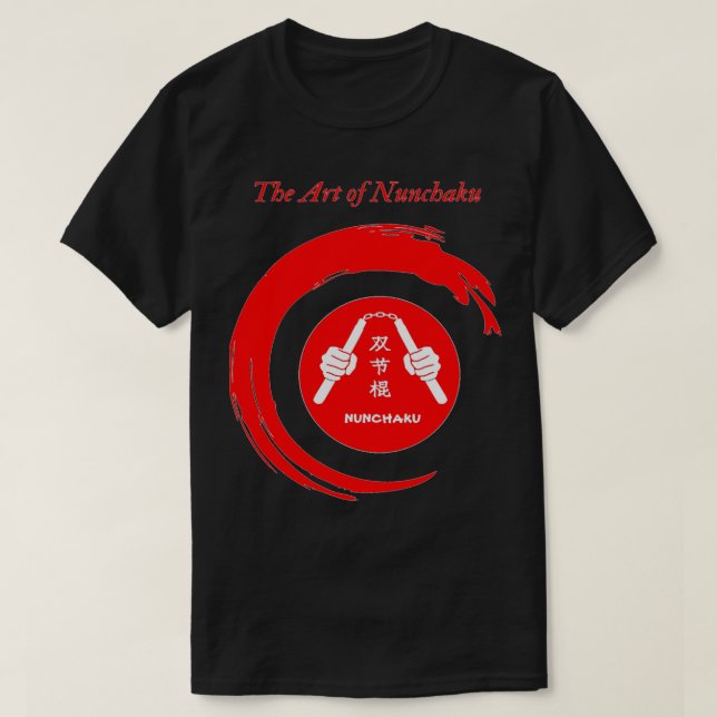 Martial Art Weapon NUNCHAKU T-Shirt (Design Front)