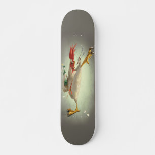 Martial Artist Chicken  Skateboard