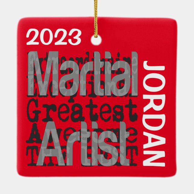 Martial Artist Extraordinaire CUSTOM Ceramic Ornament (Back)