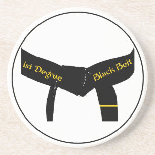 Martial Arts 1st Degree Black Belt Drink Coaster