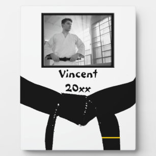 Martial Arts 1st Degree Black Belt Photo Keepsake Plaque