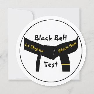 Martial Arts 1st Degree Black Belt Test Invitation