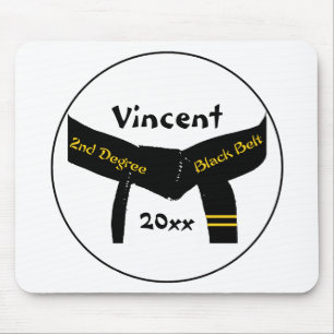 Martial Arts 2nd Degree Black Belt Mouse Pad