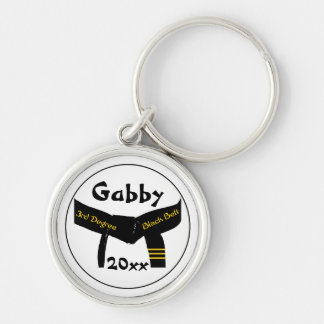 Martial Arts 3rd Degree Black Belt Keychain
