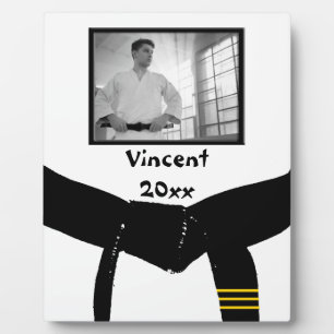 Martial Arts 3rd Degree Black Belt Photo Keepsake Plaque