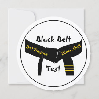Martial Arts 3rd Degree Black Belt Test Invitation