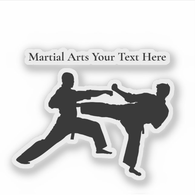 Martial Arts Action Theme Decal Stickers (Front)