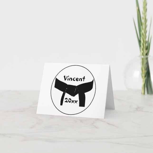 Martial Arts Basic Black Belt Card (Front)