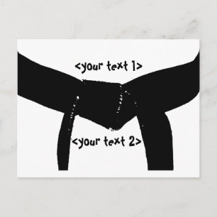Martial Arts Basic Black Belt Postcard