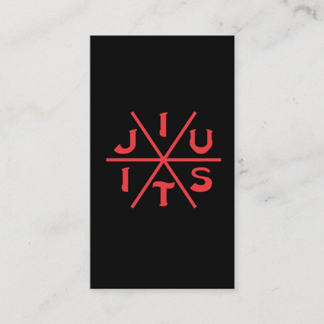 Martial Arts BJJ Brazilian Jiu Jitsu Fighting Business Card (Front)