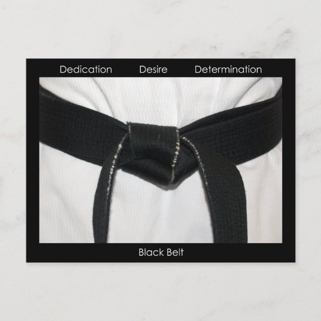 Martial Arts Black Belt Congratulations Postcard (Front)