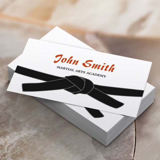 Martial Arts Black Belt Dojo Professional Business Card (Creator Uploaded)