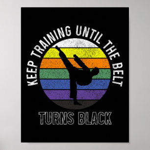 Martial Arts Black Belt Jiu Jitsu Taekwondo Karate Poster