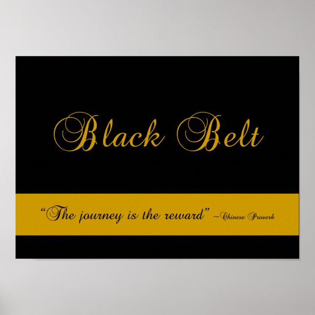 Martial Arts Black Belt Journey Poster Print (Front)