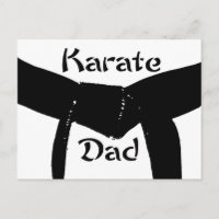 Martial Arts Black Belt Karate Dad Postcard