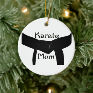 Martial Arts Black Belt Karate Mum Ceramic Tree Decoration