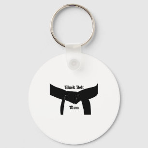 Martial Arts Black Belt Mom T Shirt Key Ring