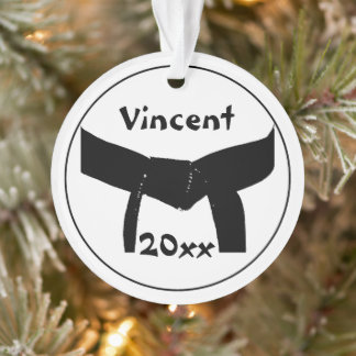 Martial Arts Black Belt Rank Ornament