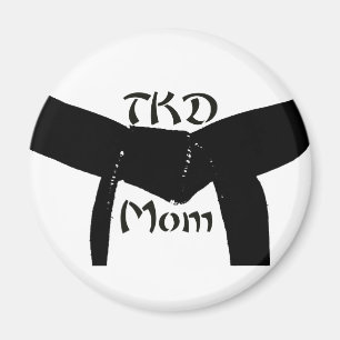 Martial Arts Black Belt TKD Mum Magnet