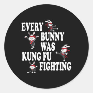 Martial Arts Boxing Fight Training Practice Fights Classic Round Sticker