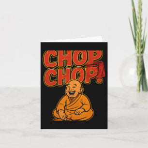 Martial Arts Boxing Humour Chop Chop Cartoon Pries Card