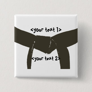 Martial Arts Brown Belt 15 Cm Square Badge